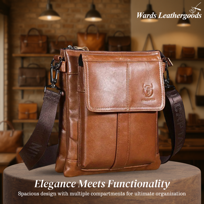 Colton | Slim Leather Crossbody with Flap Pocket Design