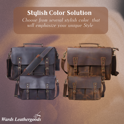 Beau | Vintage Leather Messenger with Classic Buckle Flap