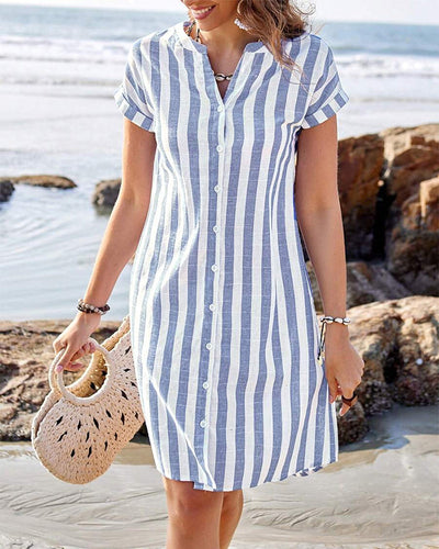 Maya | Elegant Striped Dress