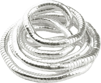 FLEXIBELE ZILVEREN SLANGENKETTING