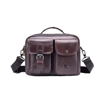 Grady | Classic Leather Shoulder Bag with Vintage Buckle Detail