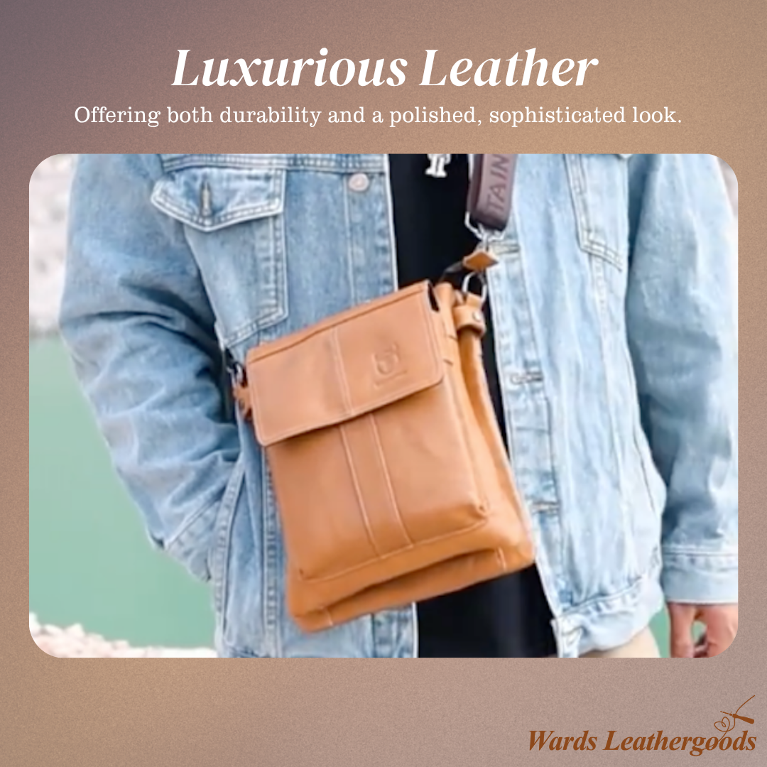 Colton | Slim Leather Crossbody with Flap Pocket Design