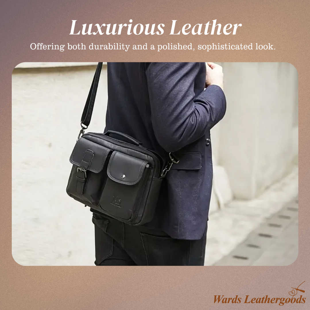 Grady | Classic Leather Shoulder Bag with Vintage Buckle Detail