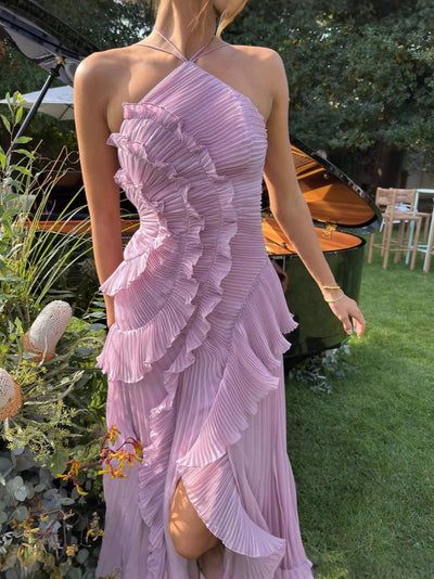 Juliette | Ruffle Halter Dress