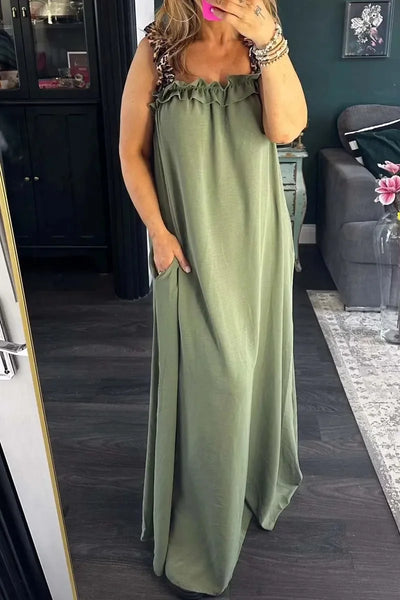Ismara | Ruffle-Strap Maxi Dress