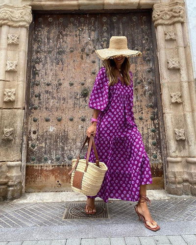 Paisley | Boho Breeze V-Neck Maxi Dress