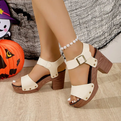 Ella™ - Elegant Square Heel Sandals