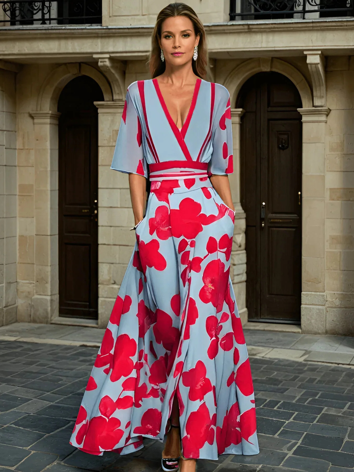 Kali | Milano design Sleeved Dress