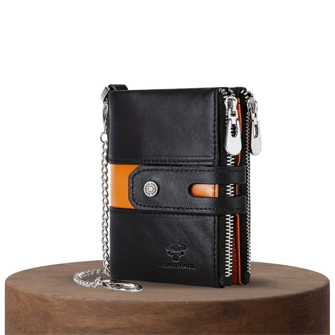 Roque | Leather Chain Strap with Multiple Compartments | Wallet