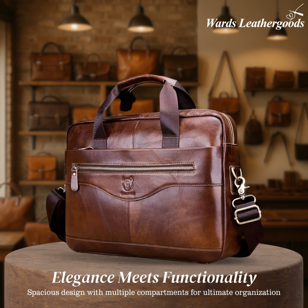 Jacob | Leather Spacious Briefcase | Messenger Bag