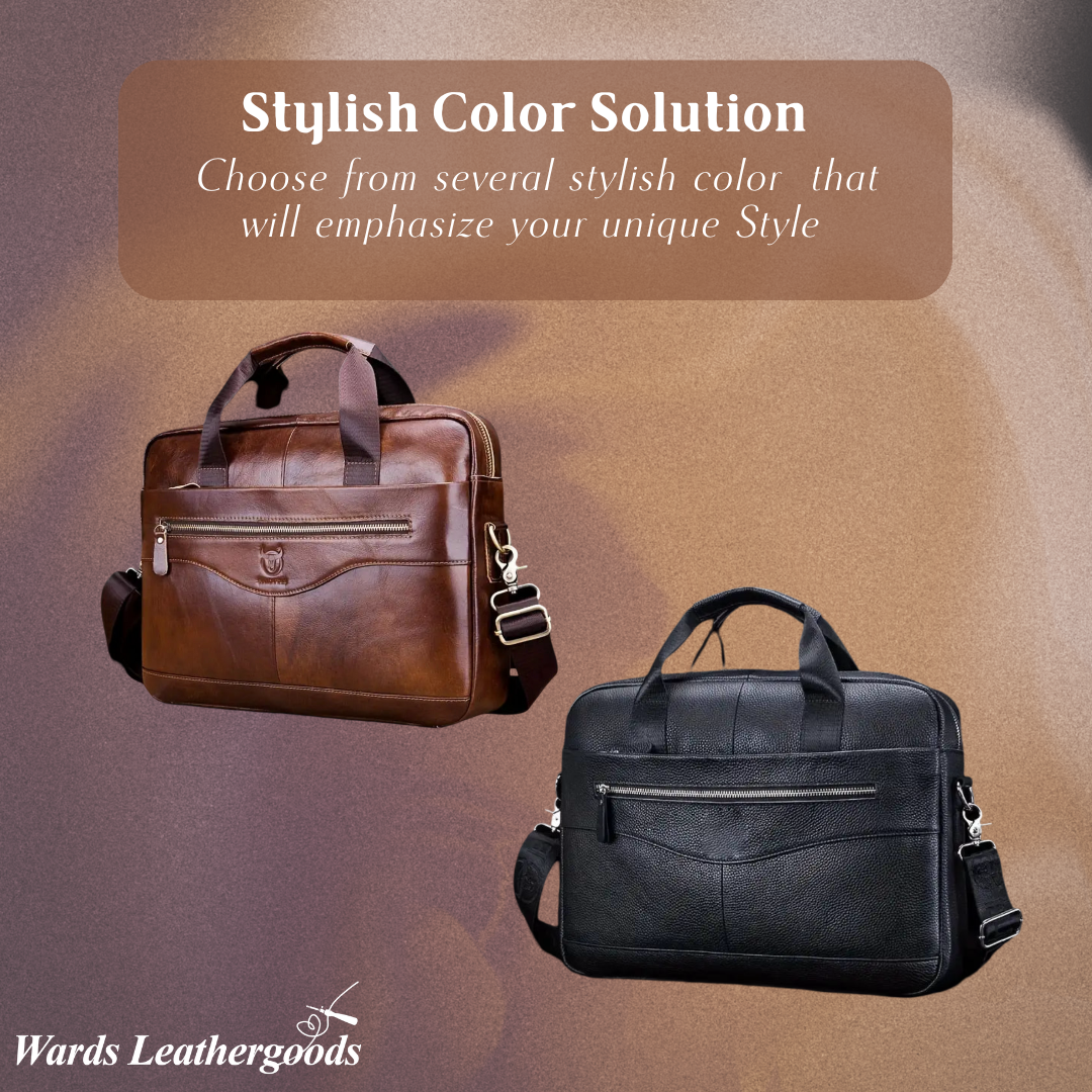 Jacob | Leather Spacious Briefcase | Messenger Bag
