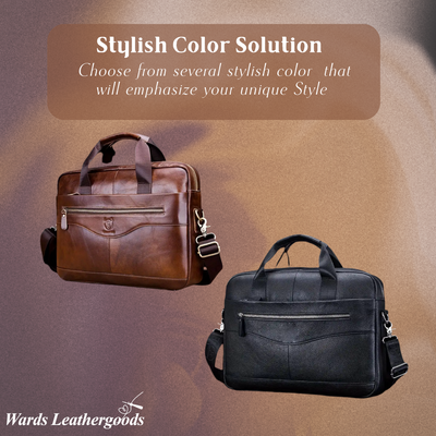 Jacob | Leather Spacious Briefcase | Messenger Bag