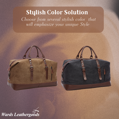 Leo | Stylish Leather Travel Set | Duffel Bag
