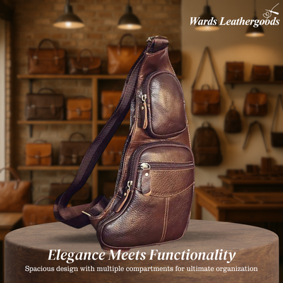 Beckett | Vintage Leather Chest Sling Bag
