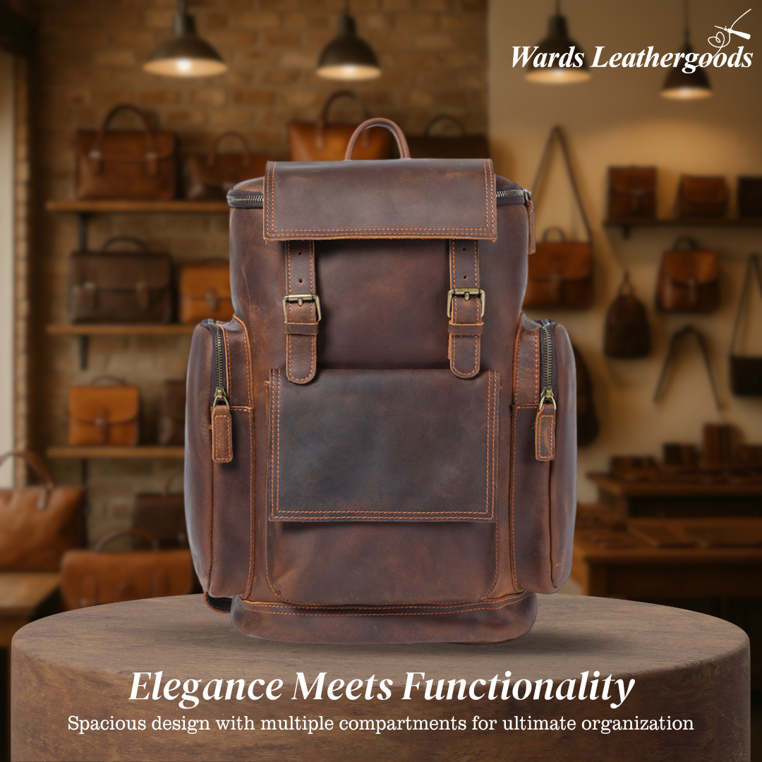 Ellison | Leather Laptop Backpack for Everyday Commute
