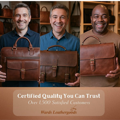 Anthony | Modern Leather Briefcase | Crossbody Bag