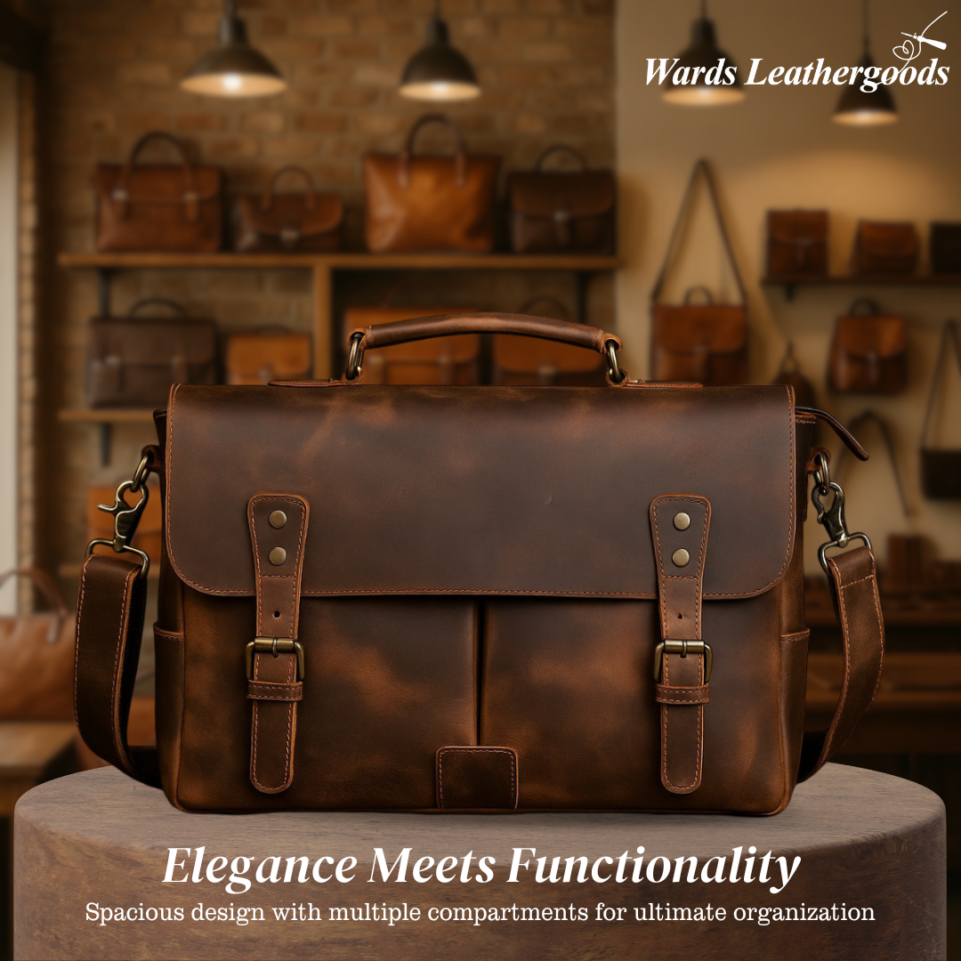 Clinton | Retro Leather Messenger Bag