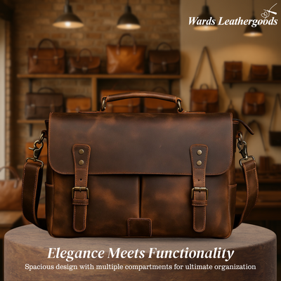 Clinton | Retro Leather Messenger Bag