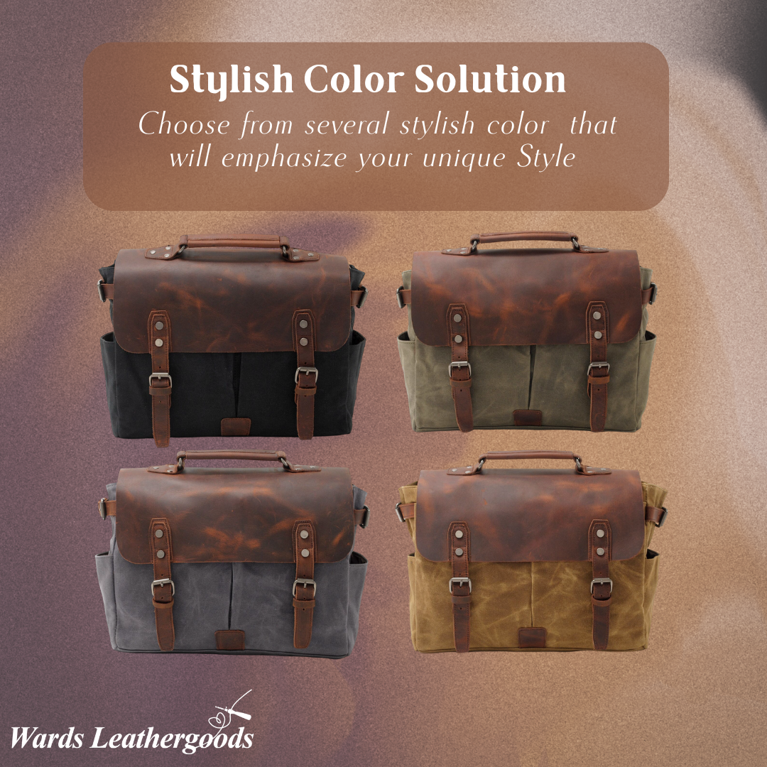 Edward | Vintage Canvas with Leather Flap | Messenger Bag