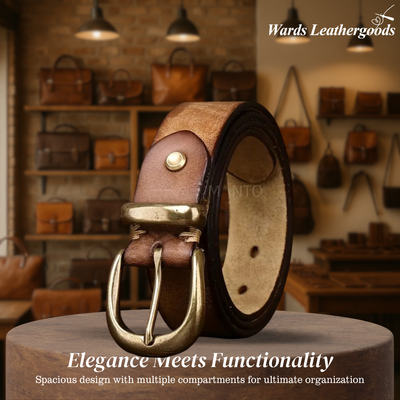 Luca | Retro Belt with Gold Buckle