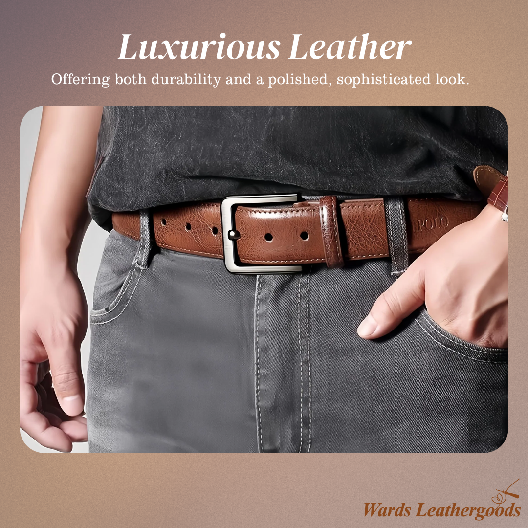 Logan | Leather Belt with Classic Buckle