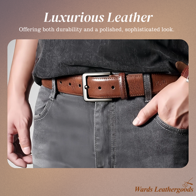 Logan | Leather Belt with Classic Buckle