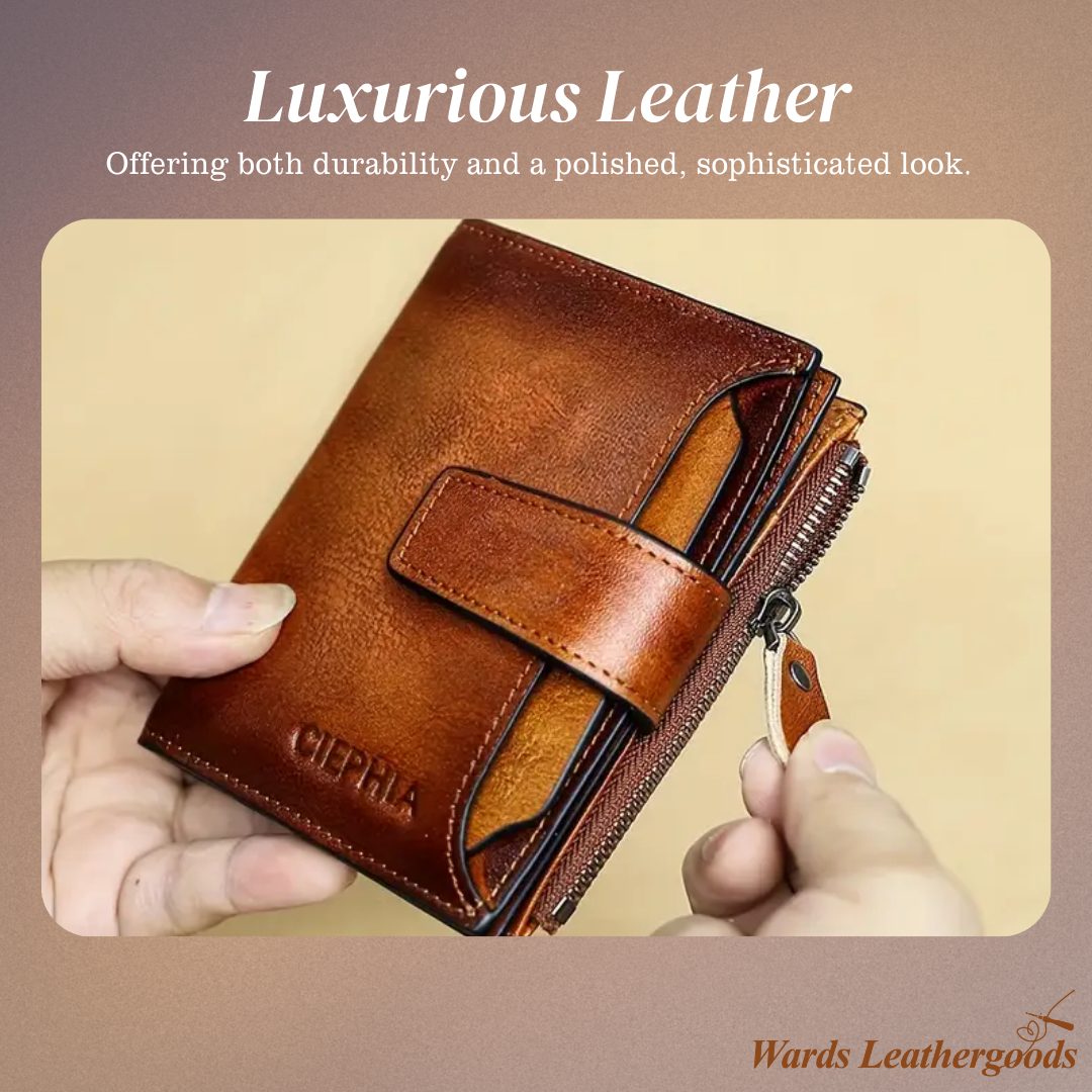 Callum | Vintage Leather RFID Trifold Wallet