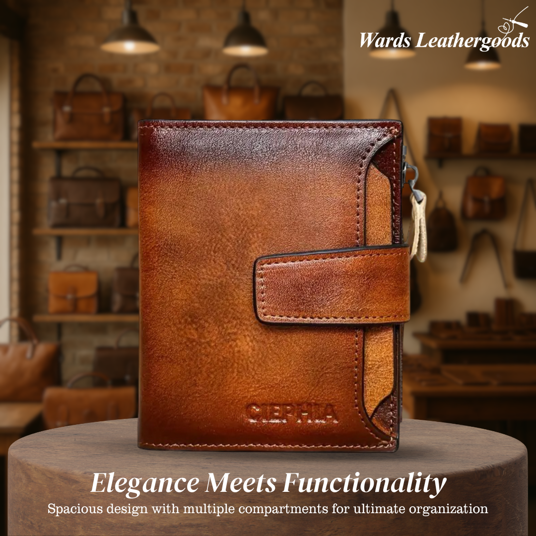 Callum | Vintage Leather RFID Trifold Wallet
