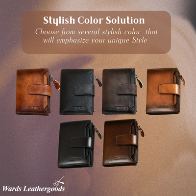 Callum | Vintage Leather RFID Trifold Wallet