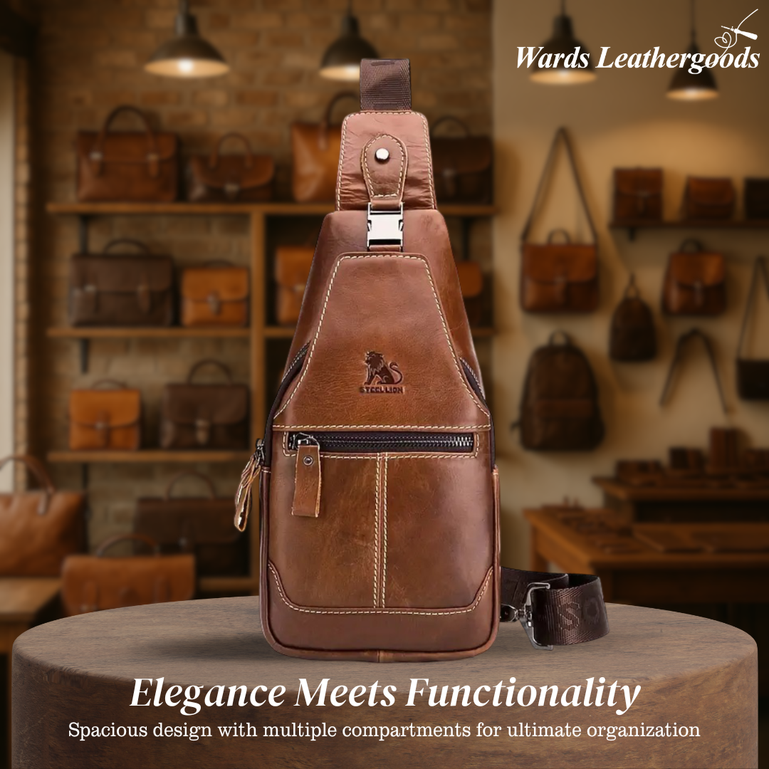 Callum | Leather Crossbody Chest Bag for Men