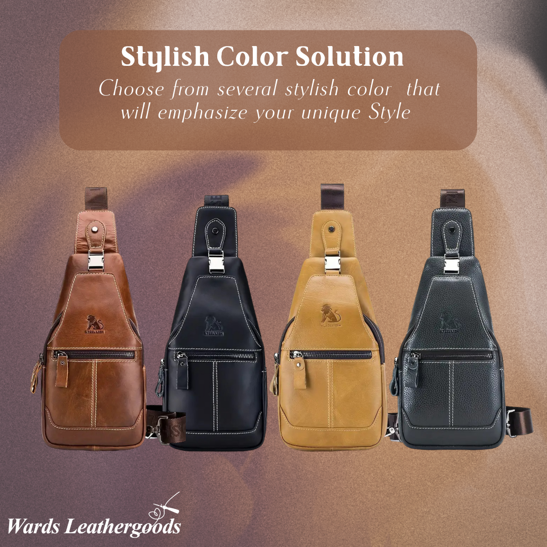 Callum | Leather Crossbody Chest Bag for Men