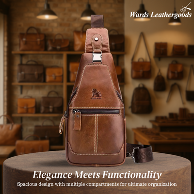 Callum | Leather Crossbody Chest Bag for Men