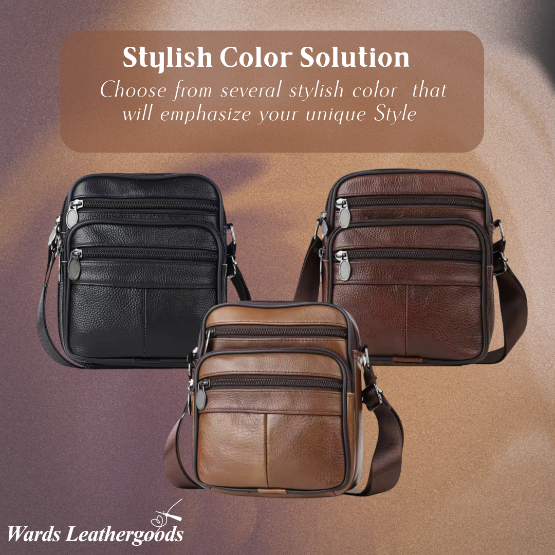 Griffin | Leather Business Crossbody Bag for Men
