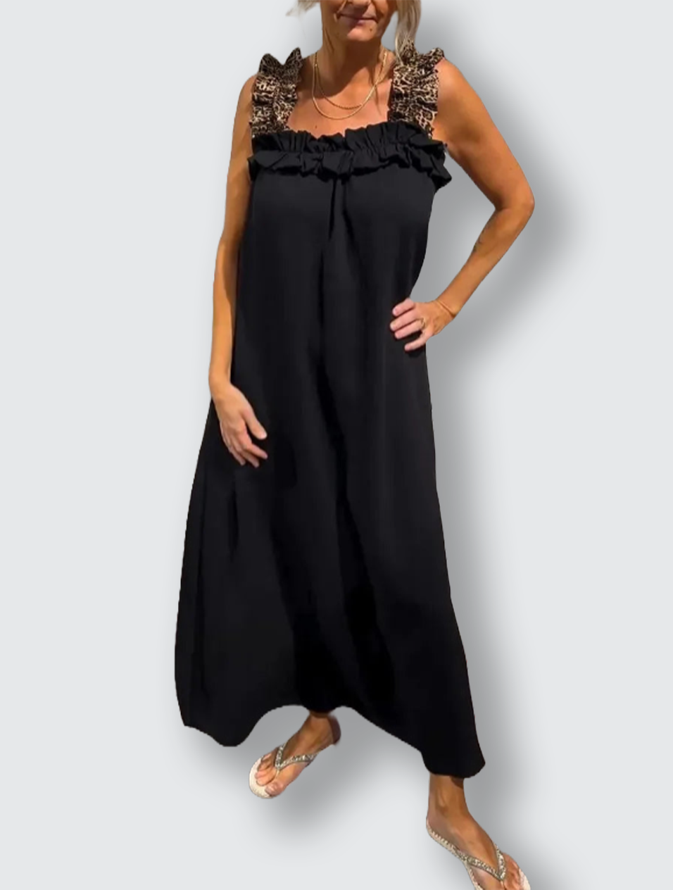 Ismara | Ruffle-Strap Maxi Dress