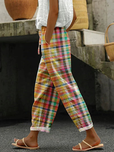 Bertilla - Stylish Checked Trousers