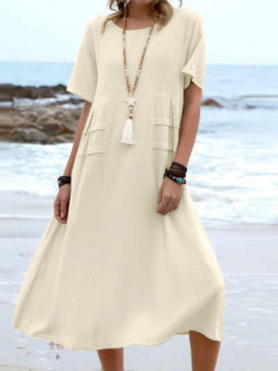 BELLA | LOOSE ROUND NECK DRESS