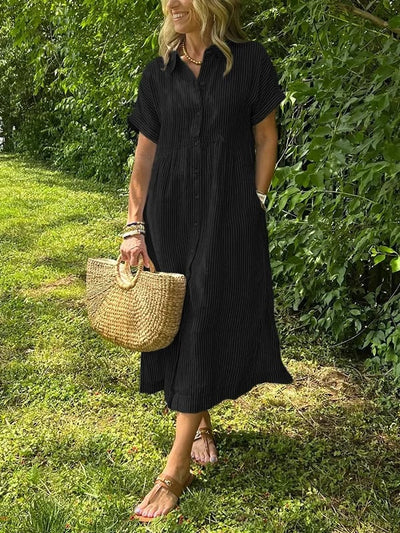 Isabelle | Striped Elegance Maxi Dress