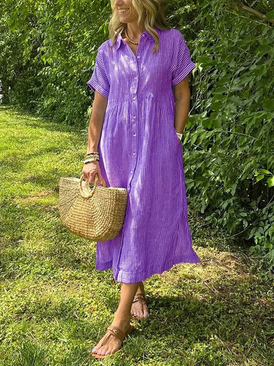 Isabelle | Striped Elegance Maxi Dress